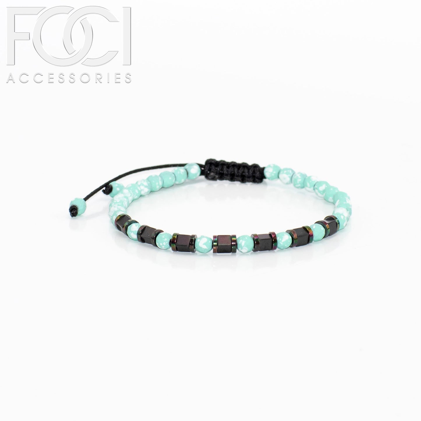 Unisex Triple Spaced Beaded Bracelet