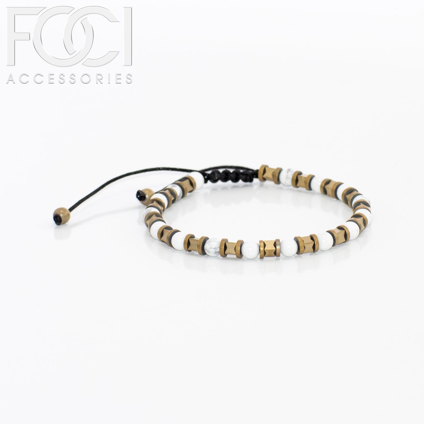 Unisex Triple Spaced Beaded Bracelet