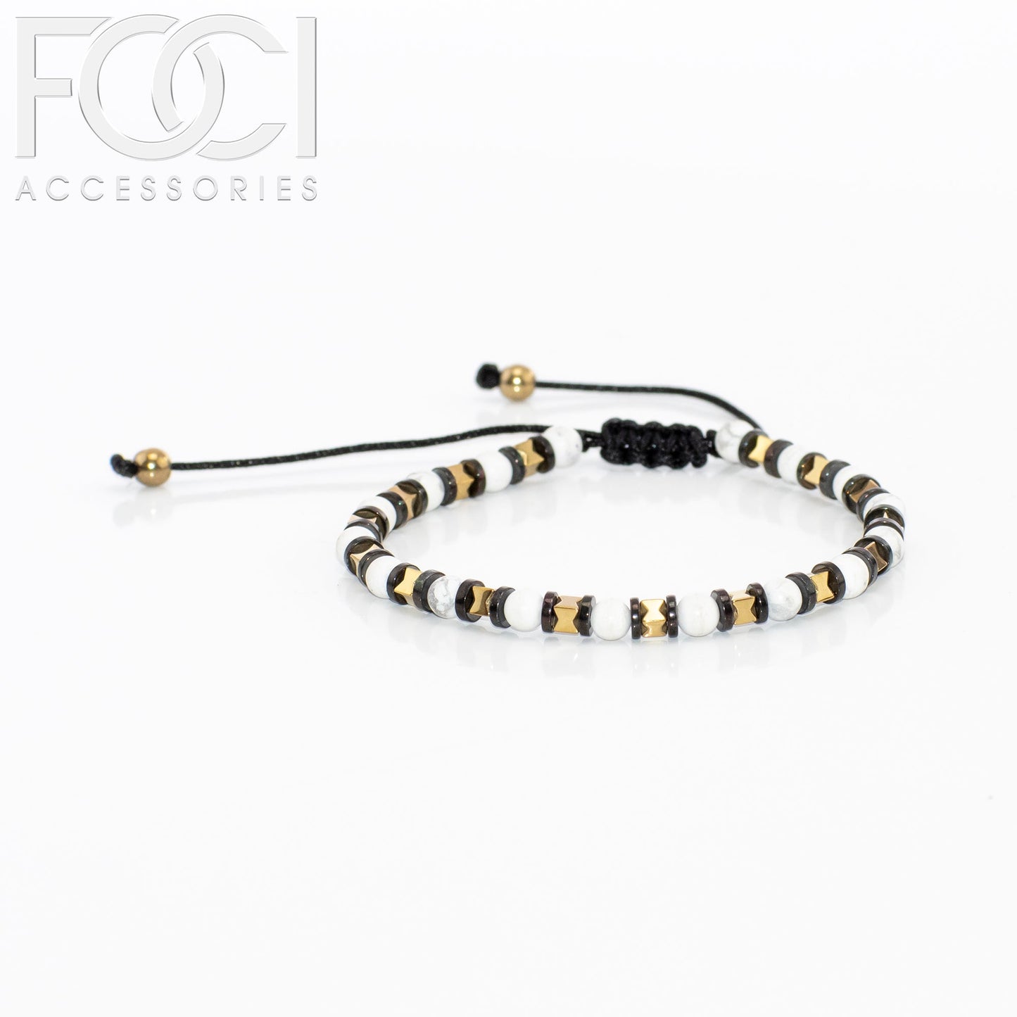 Unisex Triple Spaced Beaded Bracelet