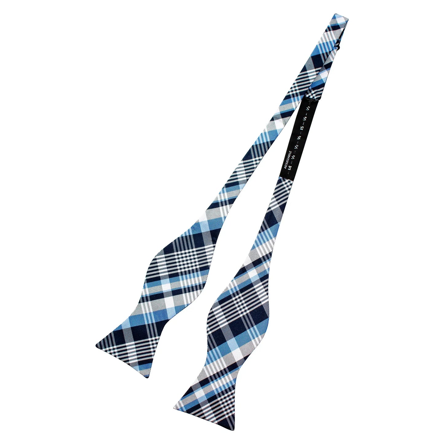 Self-Tie Plaid Satin Bow-Tie