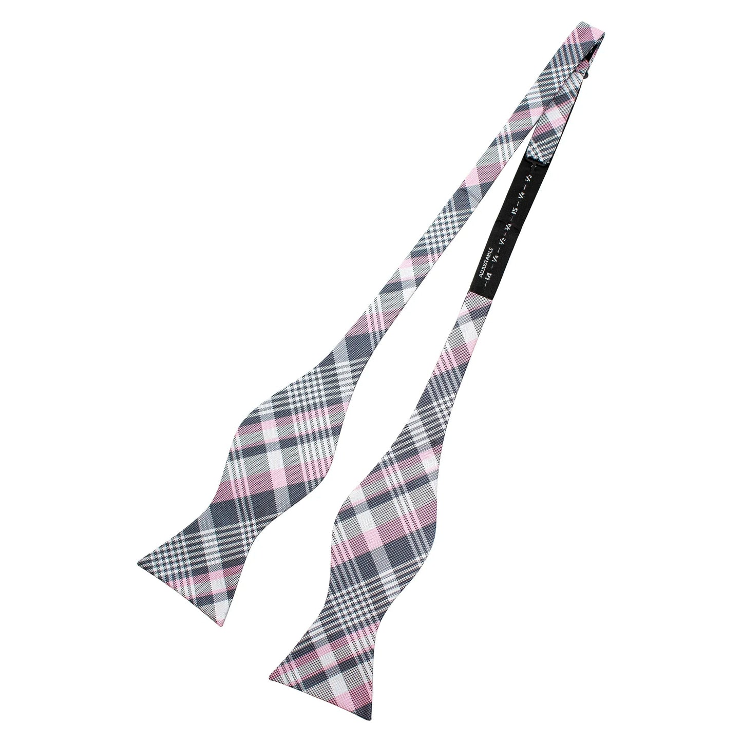 Self-Tie Plaid Satin Bow-Tie