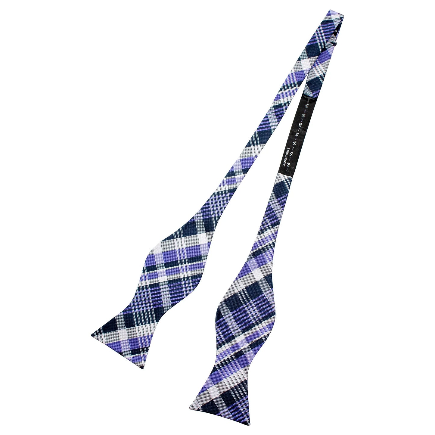 Self-Tie Plaid Satin Bow-Tie