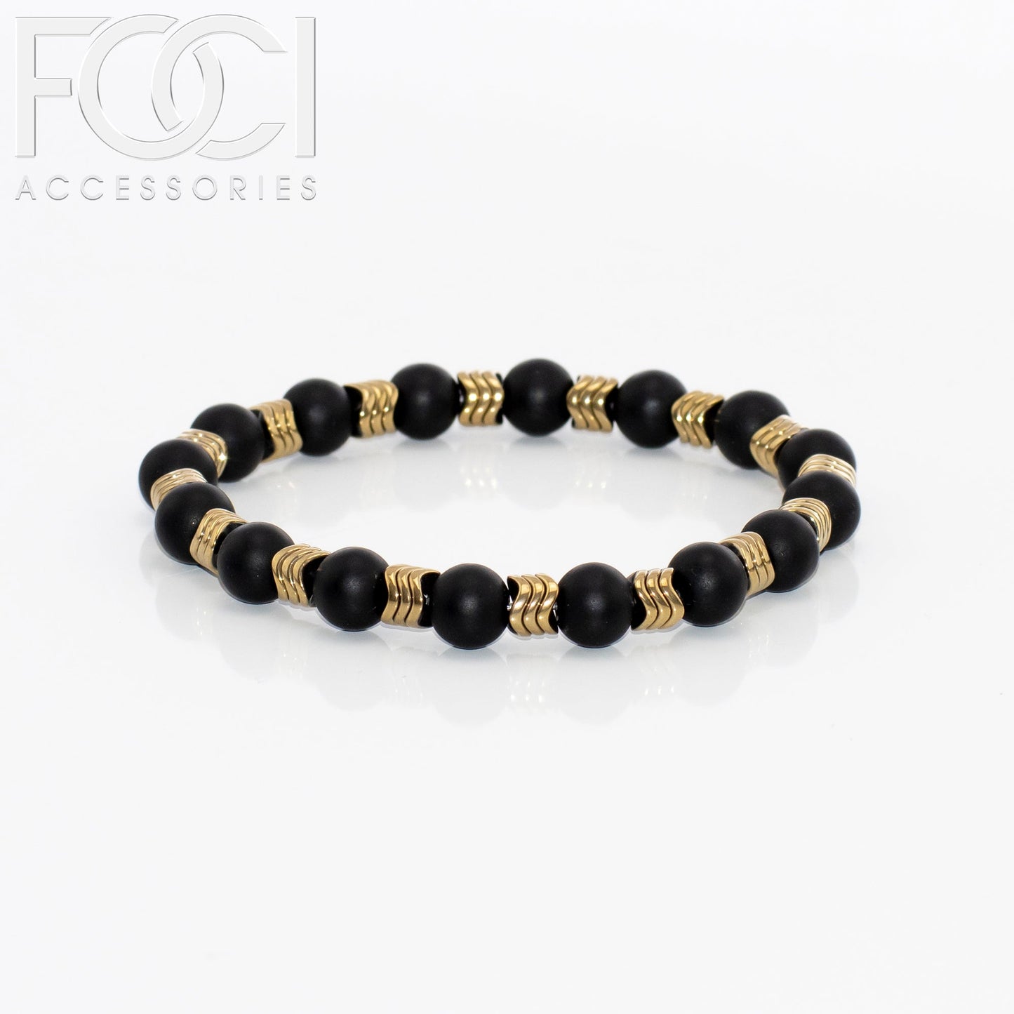 Unisex Triple Metal Beaded Spaced Bracelet