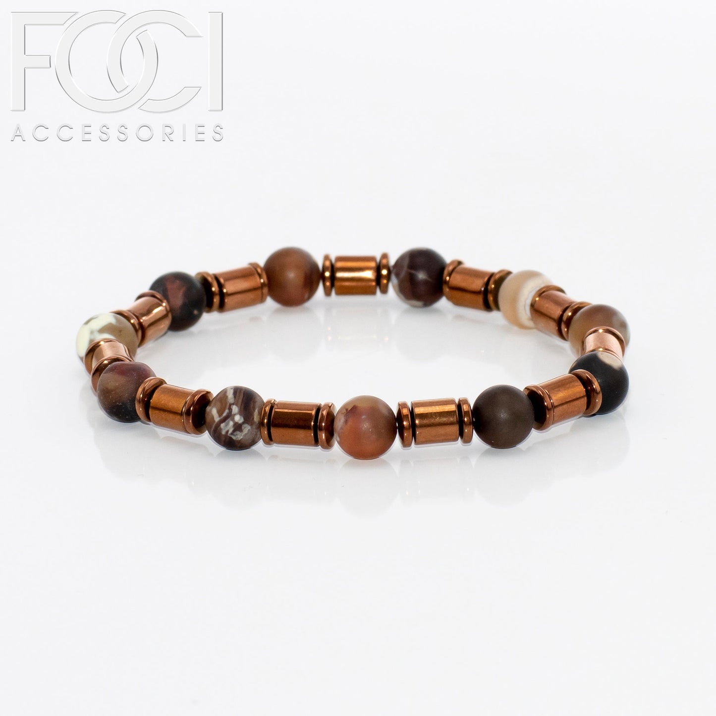 Unisex Triple Metal Beaded Spaced Bracelet