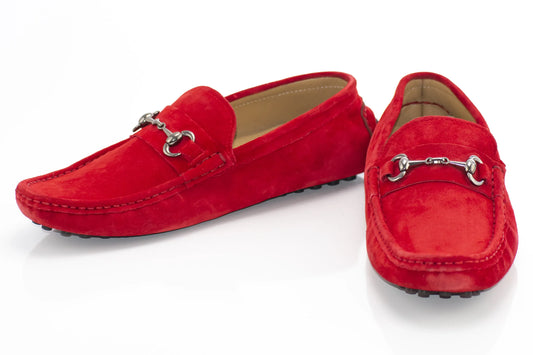 Men's Red Moc-Toe Bit Loafer Dress Shoe