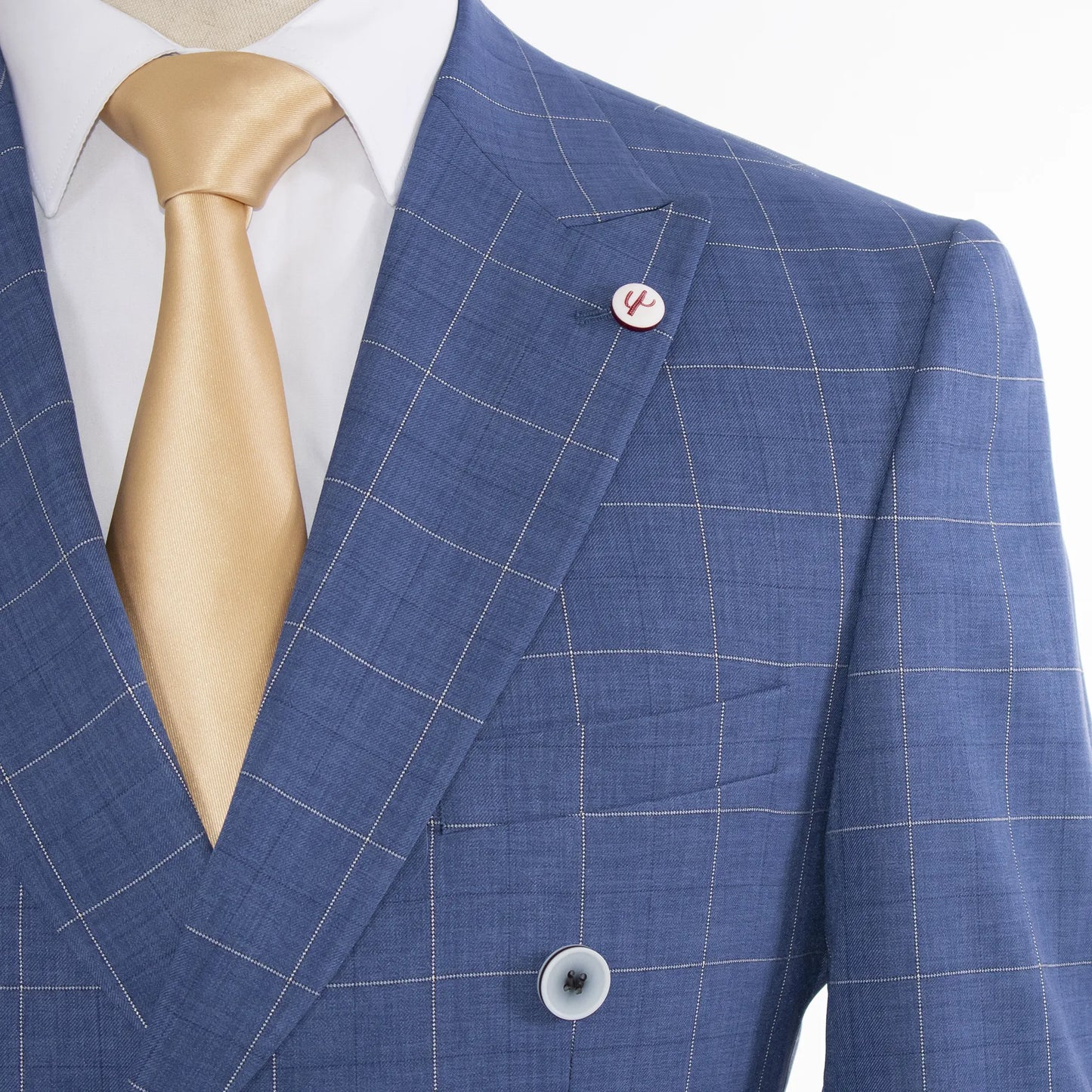 Royal 2-Piece Double-Breasted Checked Tailored-Fit Suit