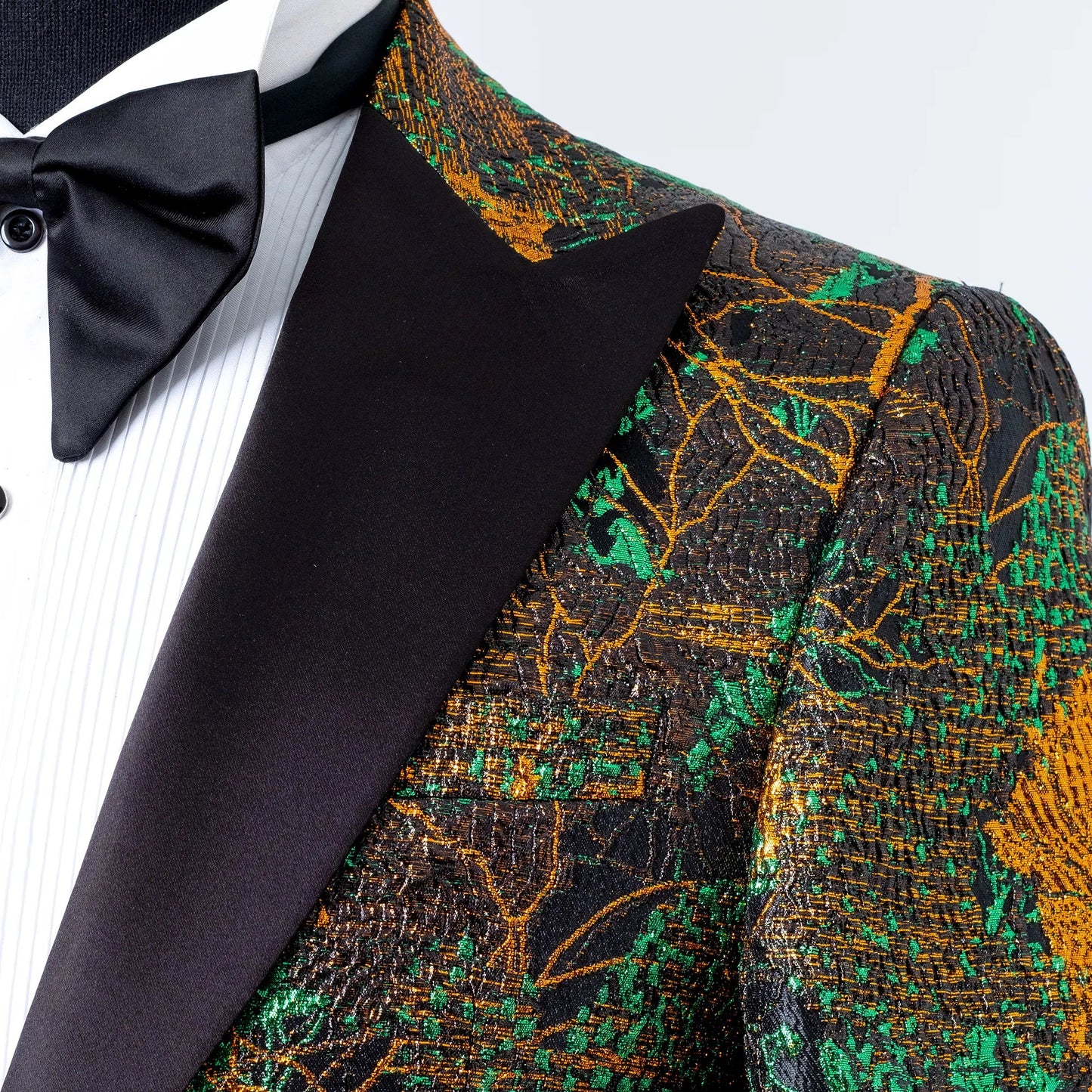 Orlando | Green and Gold Tailored-Fit Jacket