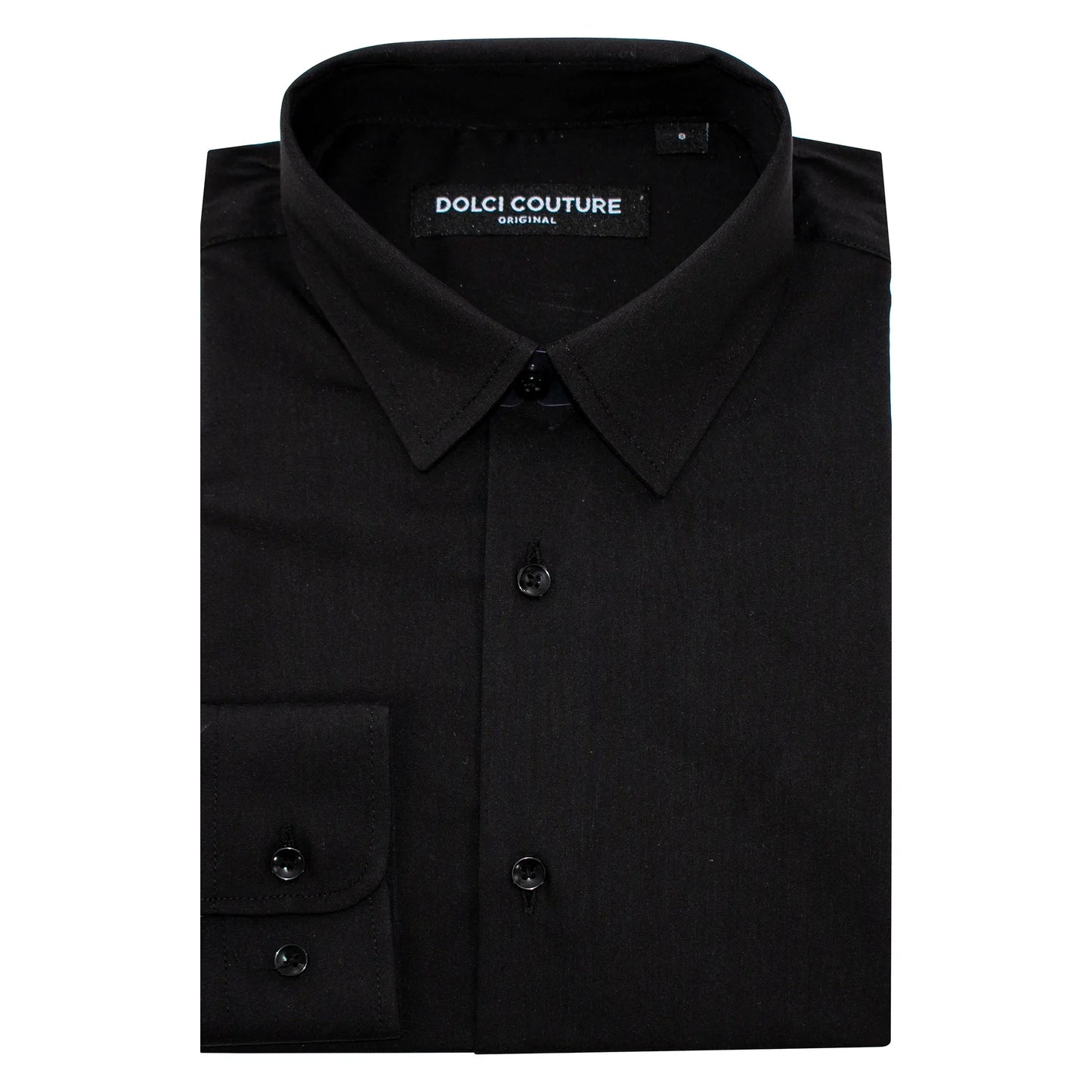 Black Stretch Kids Dress Shirt