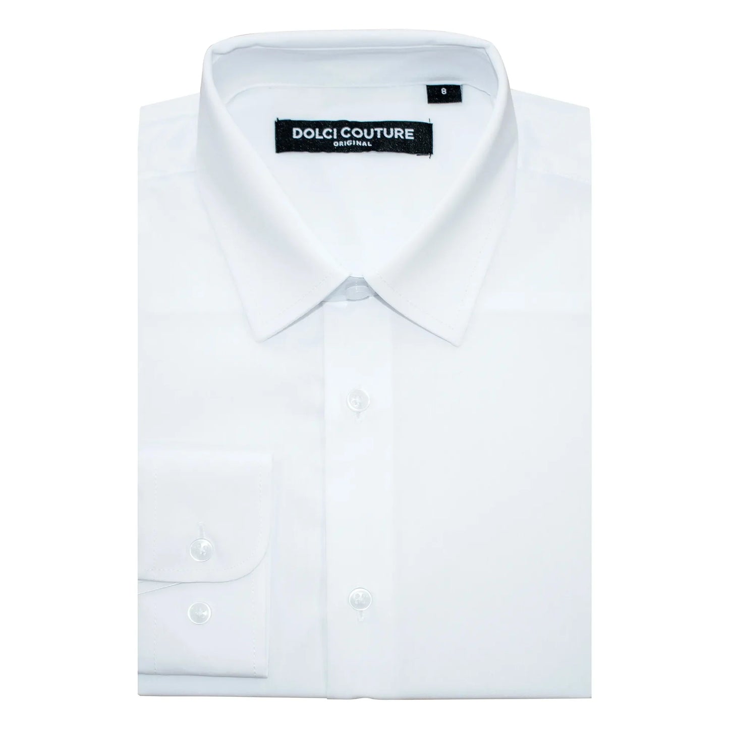 White Stretch Kids Dress Shirt