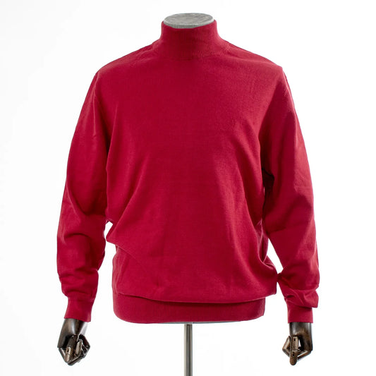 Red Long Sleeve Mock Turtleneck