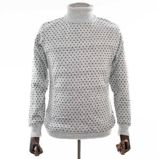 Light Gray Polka Dot Turtleneck