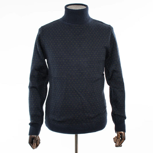 Navy Polka Dot Turtleneck