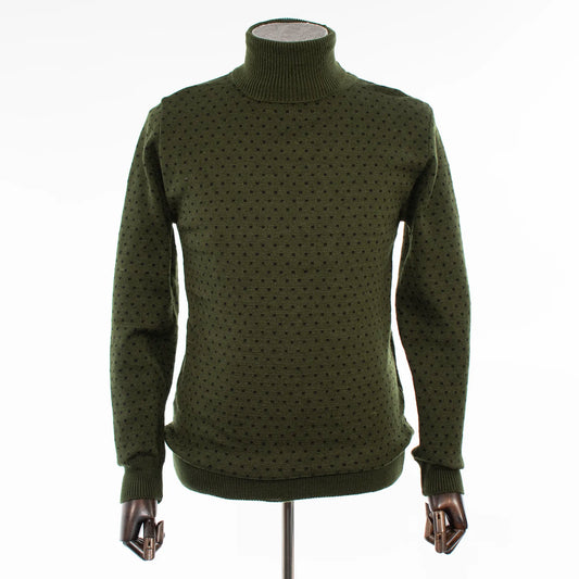 Olive Polka Dot Turtleneck