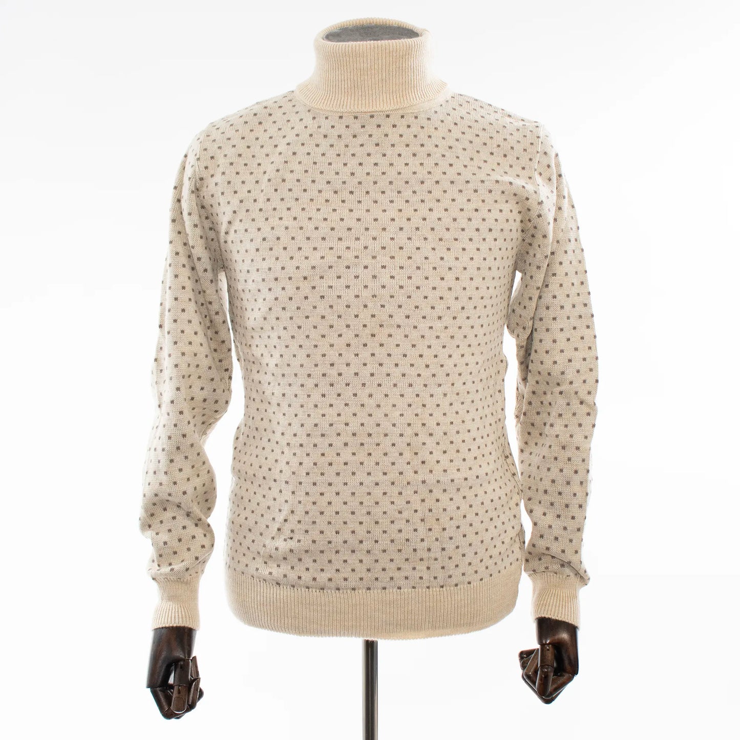 Tan Polka Dot Turtleneck