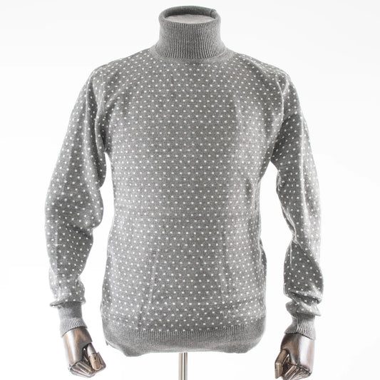 Dark Gray Polka Dot Turtleneck