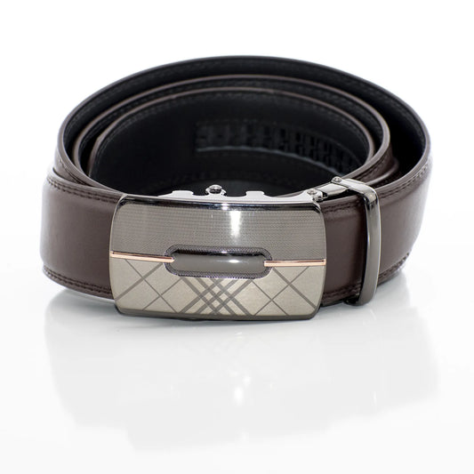 Crosshatch Detailing Horizontal Line Belt Buckle