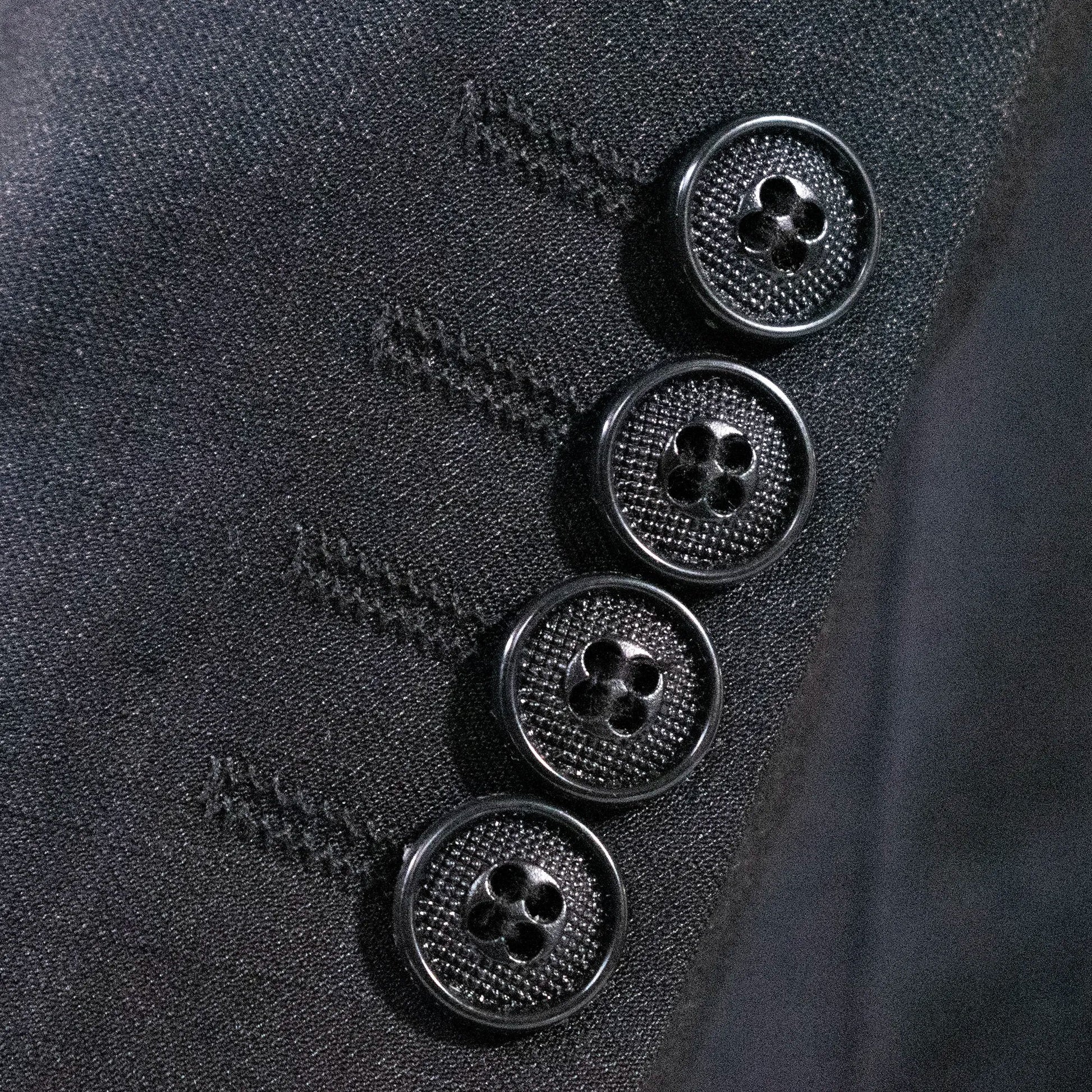 Men's Black 3-Piece Suit With Peak Lapels