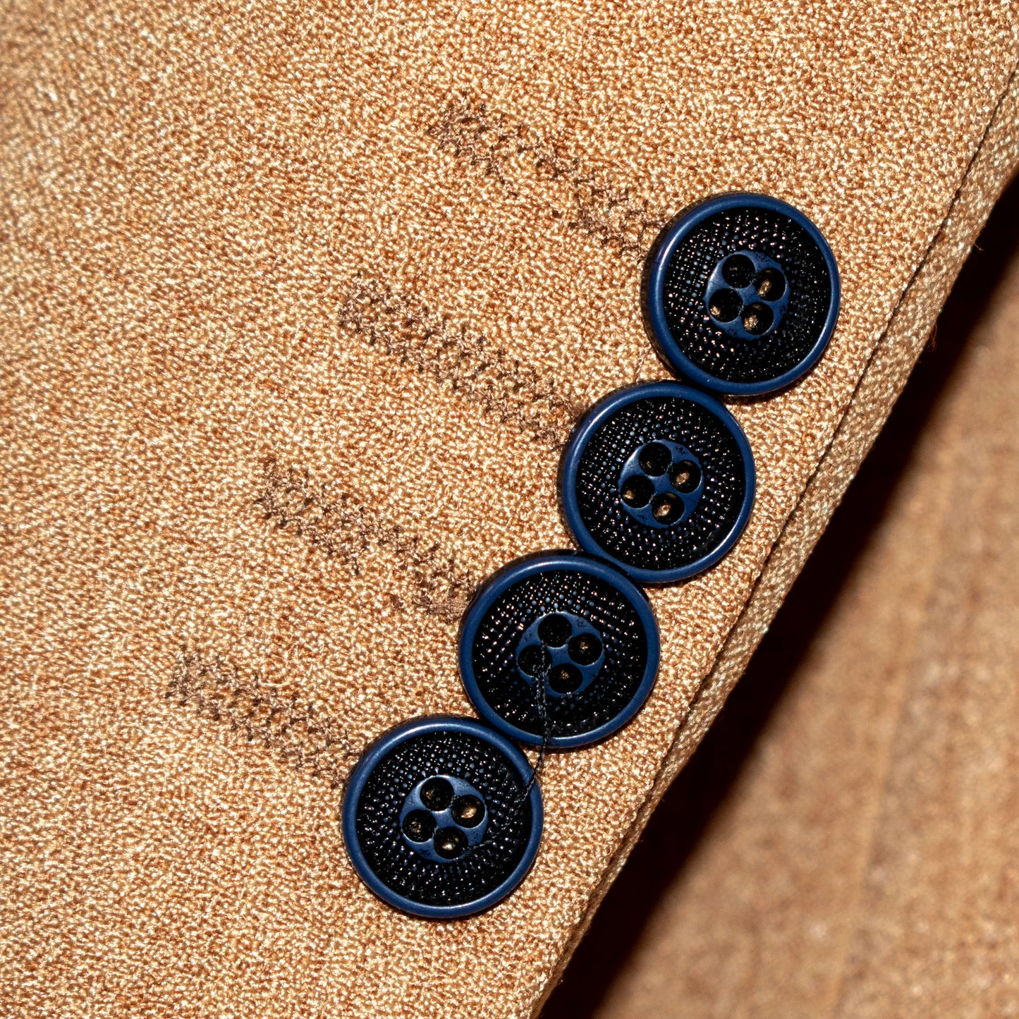 Pierce | Camel Tweed and Blue Vest 3-Piece Slim-Fit Suit