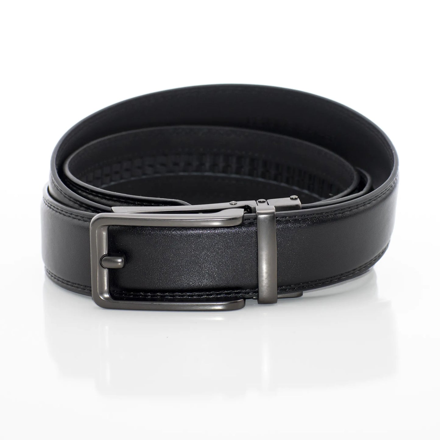 Men's Gunmetal Black Ratchet Adjust Belt Buckle