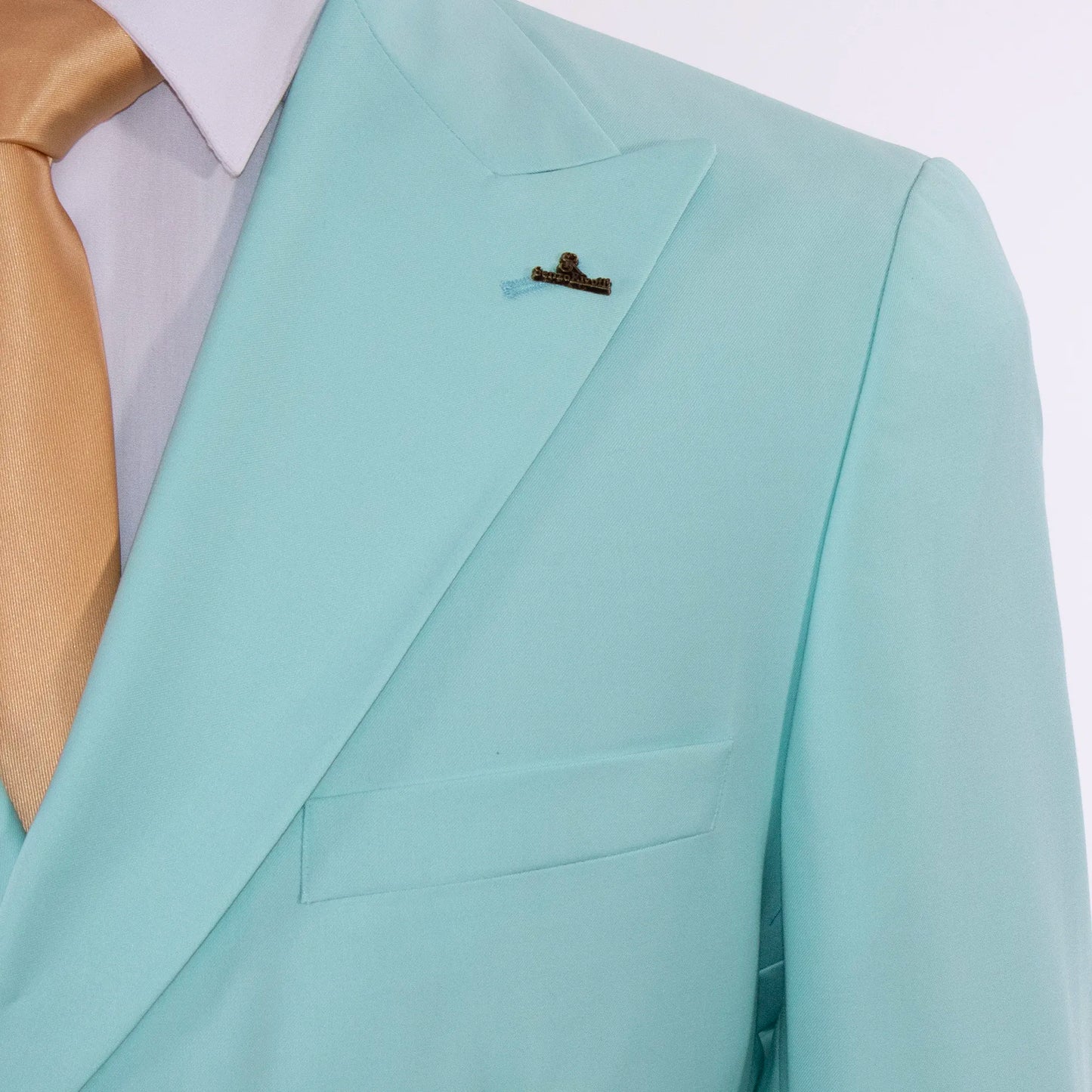 Mint Double-Breasted 2-Piece Slim-Fit Suit