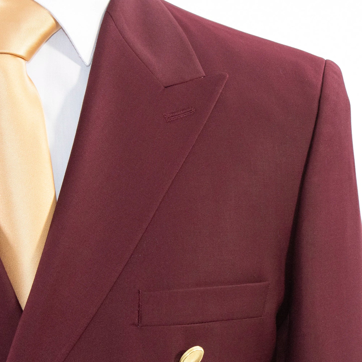 Wine Double-Breasted 2-Piece Slim-Fit Suit