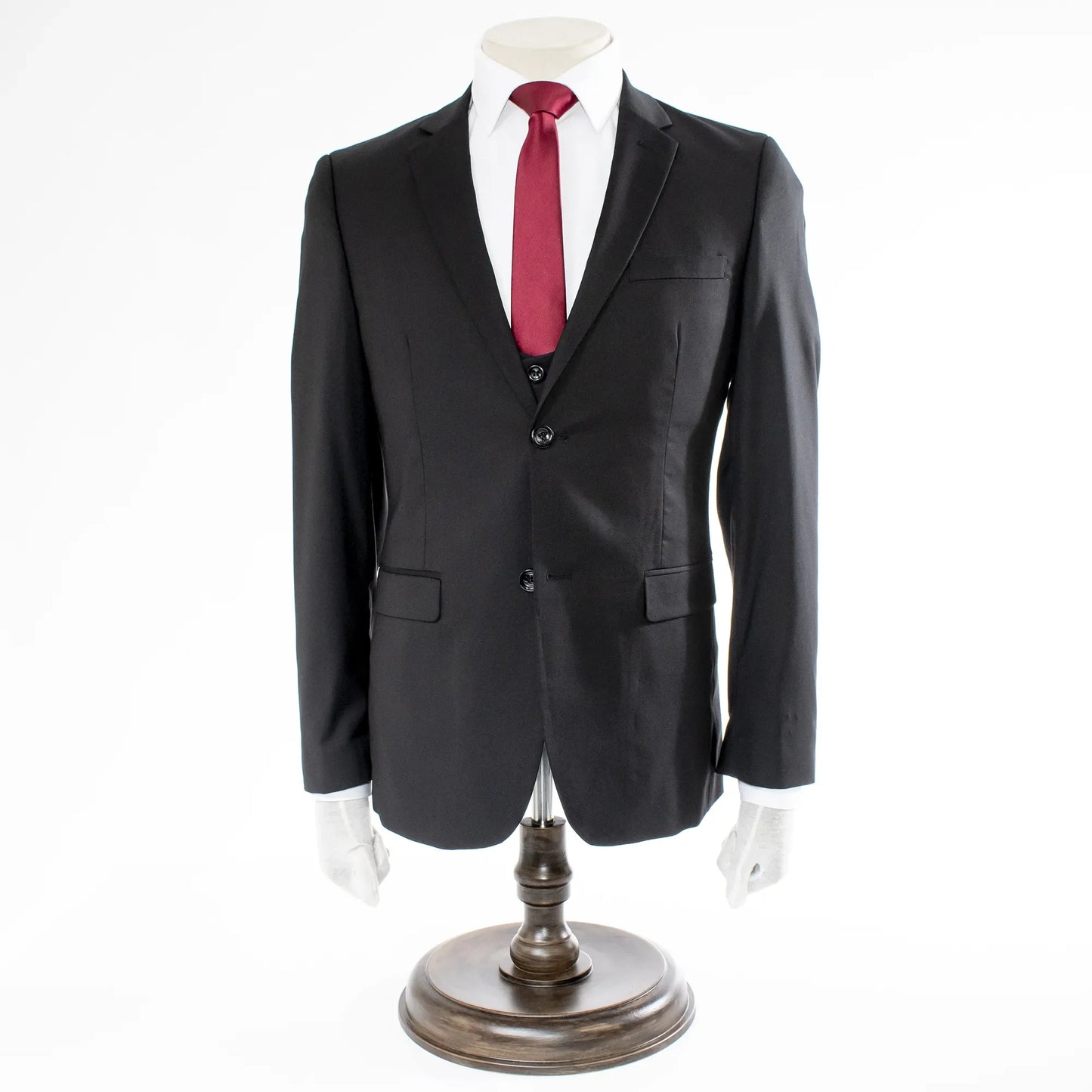 Men's Black 3-Piece Ultra-Slim Suit