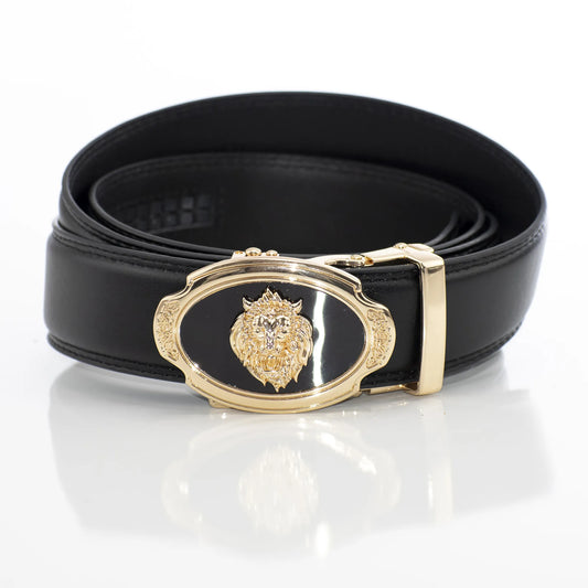 Oval Designer Lion Belt Buckle