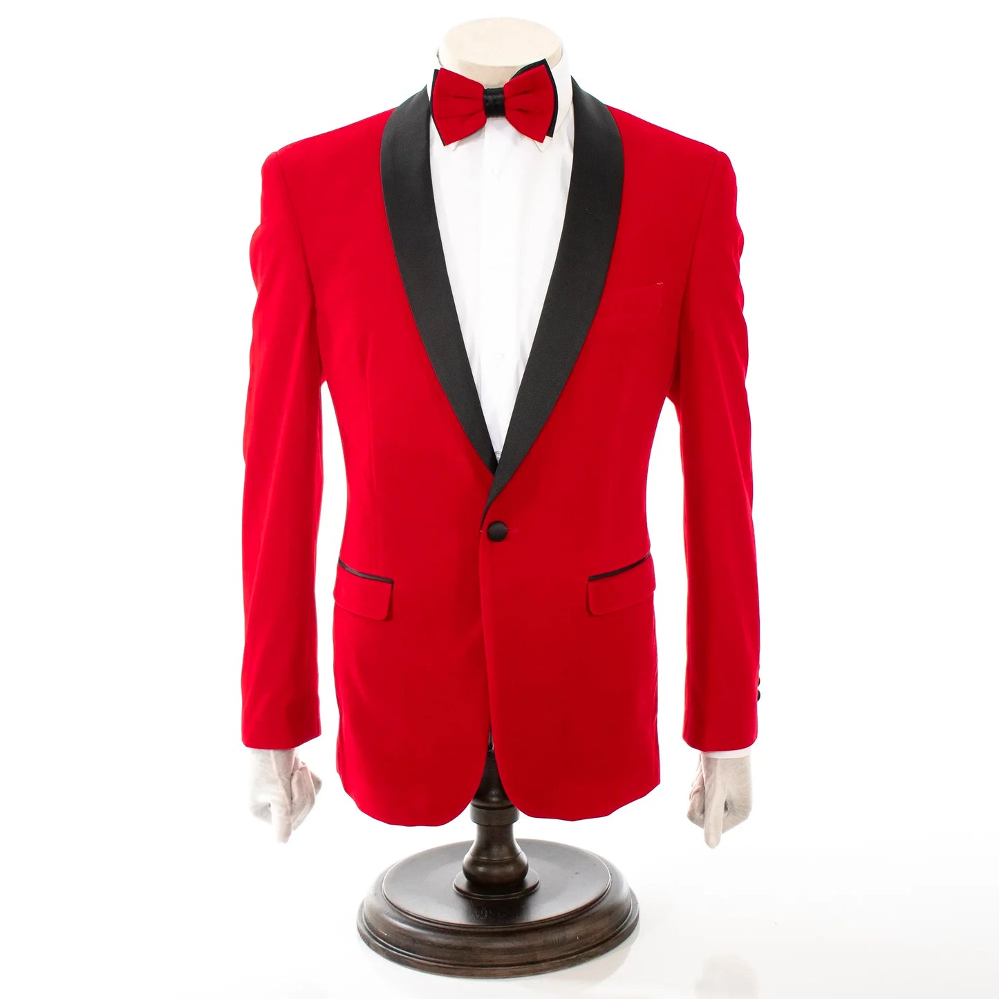 Romeo | Red Velvet Slim-Fit Dinner Jacket