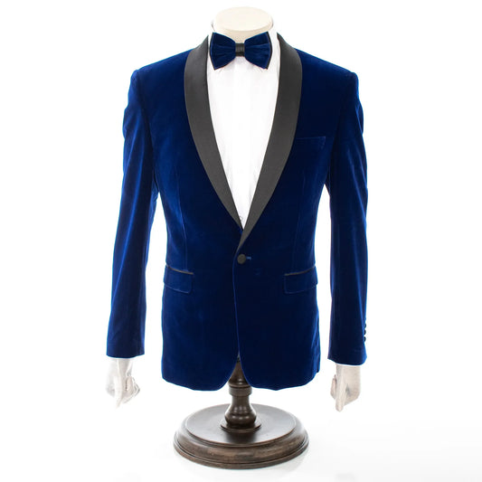 Romeo | Royal Blue Velvet Slim-Fit Dinner Jacket